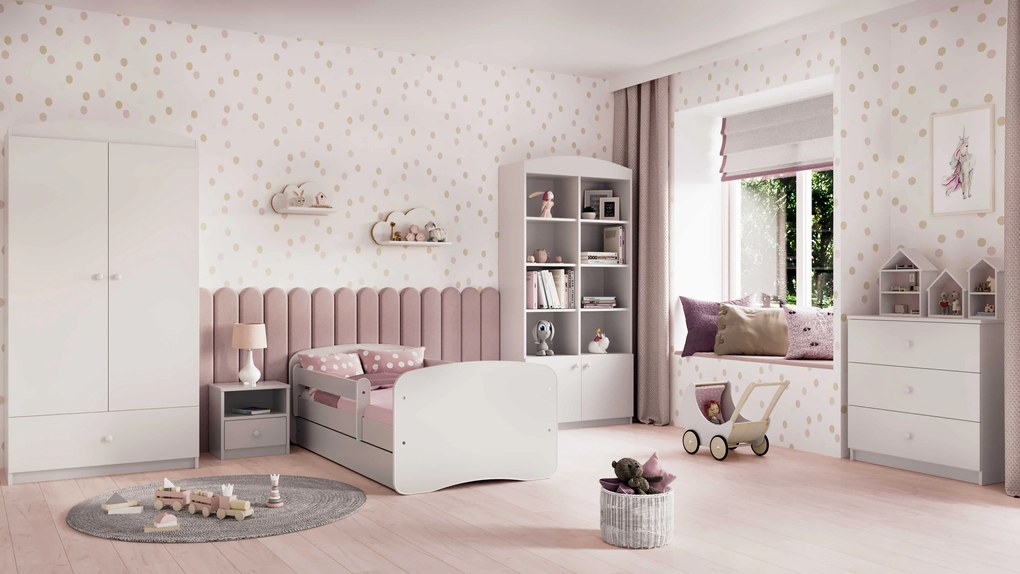 Detská posteľ BABY DREAMS so zásuvkou - biela 160x80 cm