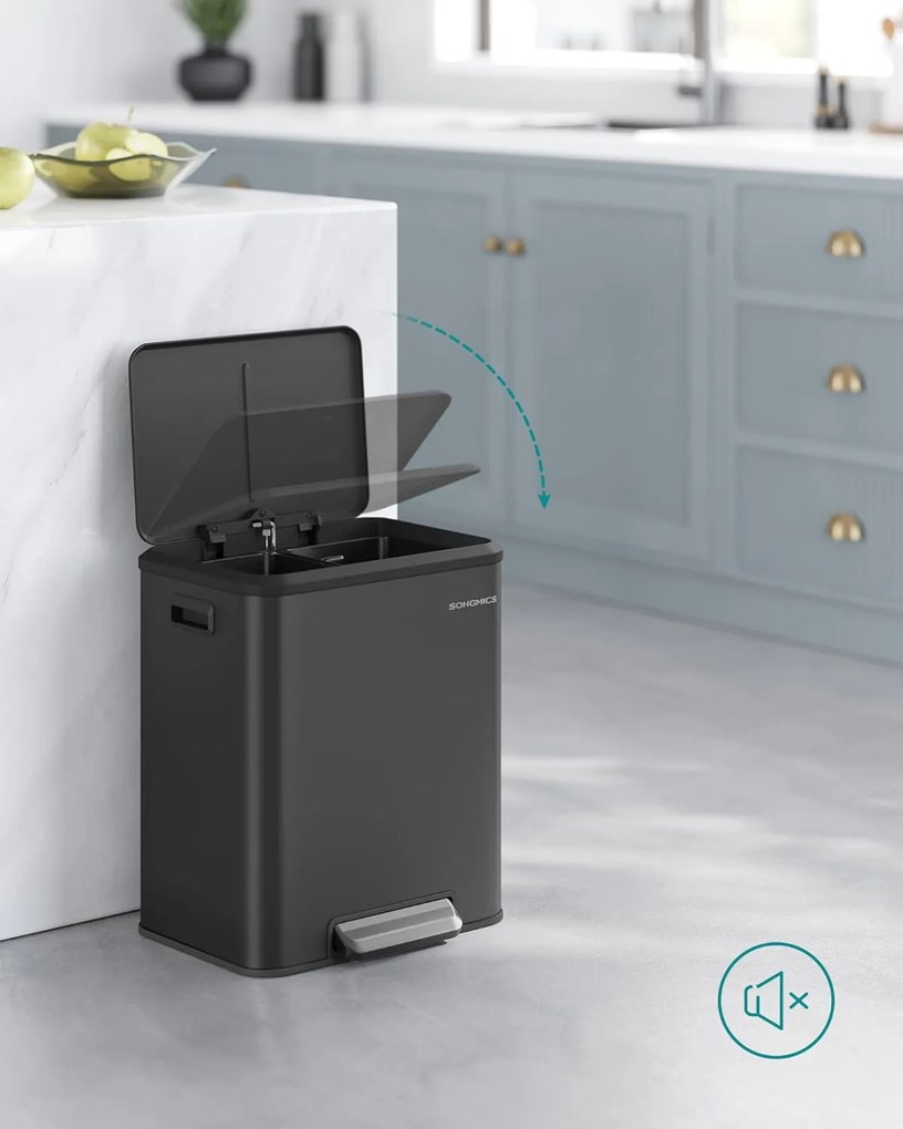 Odpadkový kôš Franko 2x15 l čierny