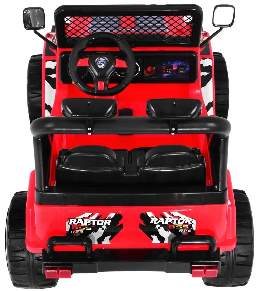 RAMIZ ELEKTRICKÉ AUTÍČKO RAPTOR DRIFTER 2 - NELAKOVANÉ - ČERVENÉ - 2 x 45W - 2 x 6V/10Ah - 2023