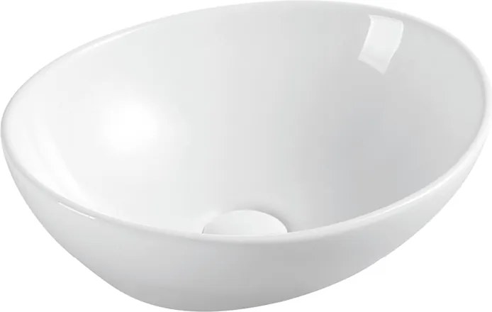 Hydroland Keramické umývadlo na dosku Jasmin 41x33,5 cm, biele