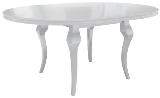 Rozkladací stôl Julia FI 120 so 6 stoličkami ST85 06, Farby: biely / biely lesk, Potah: Magic Velvet 2219