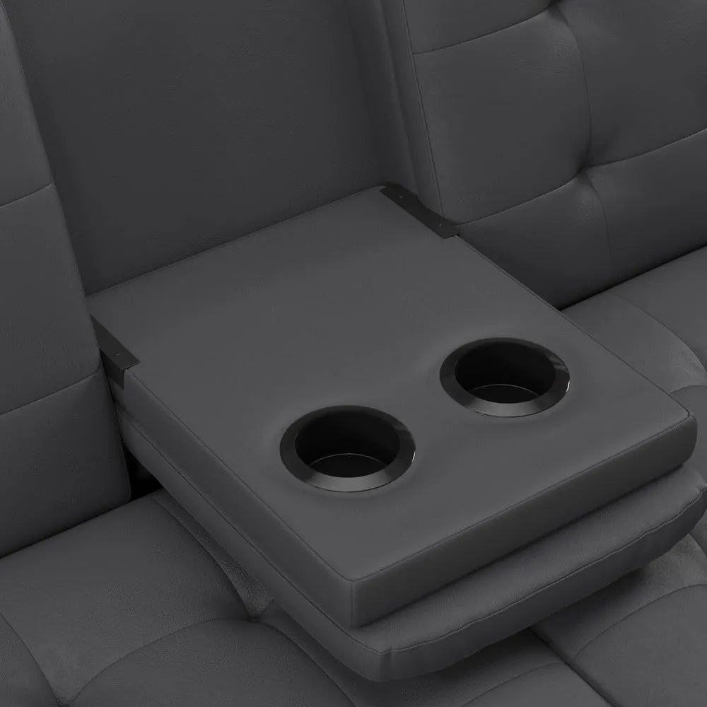 Sivá rozkladacia pohovka z imitácie kože 191 cm Maine – Støraa