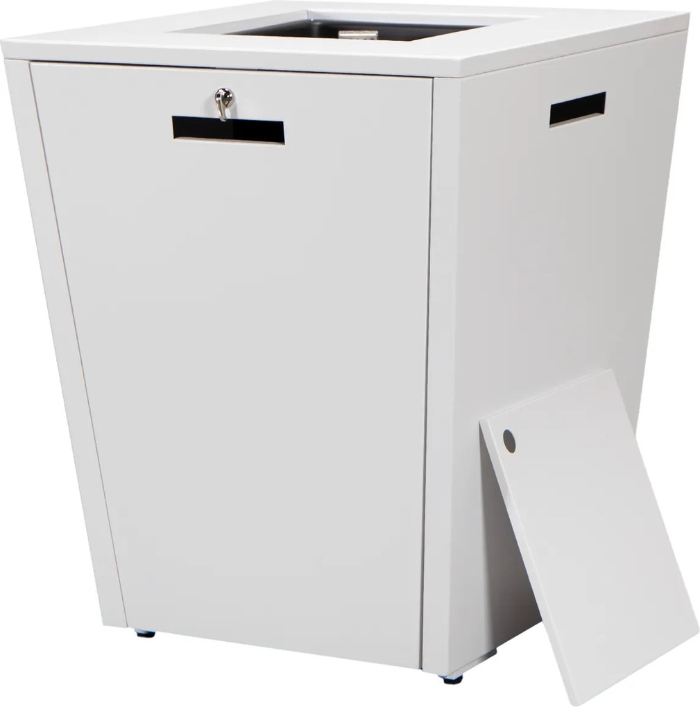 Stôl s plynovým ohniskom Berry biely