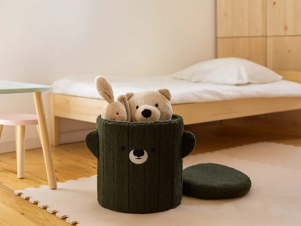 CH Taburetka s úložným priestorom Bear - tmavozelená