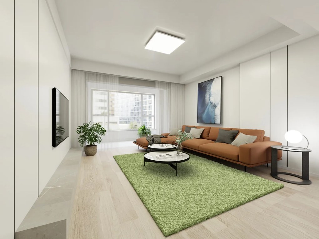 Ayyildiz, Kusový koberec Life Shaggy 1500 green, 200x290, zelená, obývacia izba