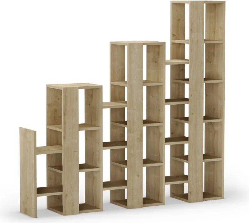 Regál v dekore duba v prírodnej farbe 158x151 cm Anissa – Marckeric