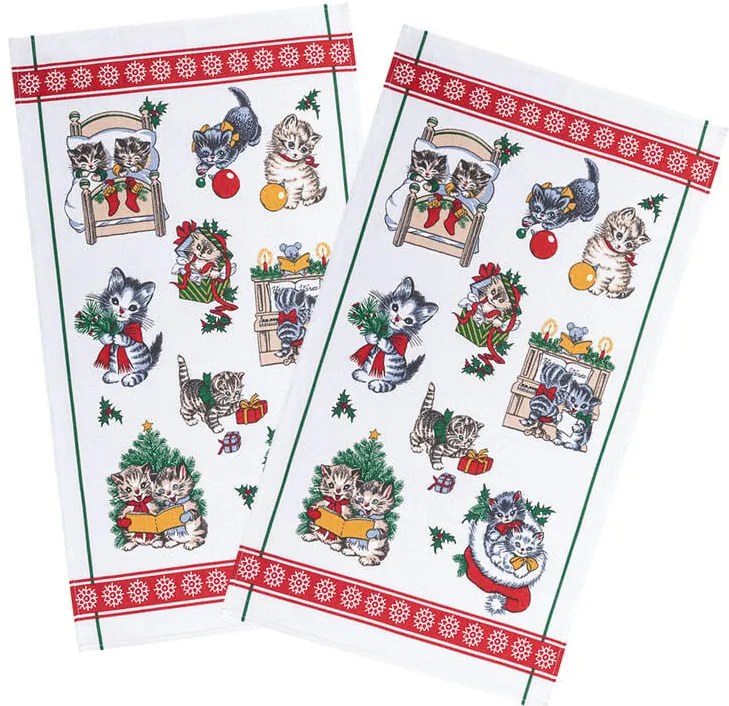 Bavlnené utierky VIANOCE 2025 42 x 70 cm sada 2 ks