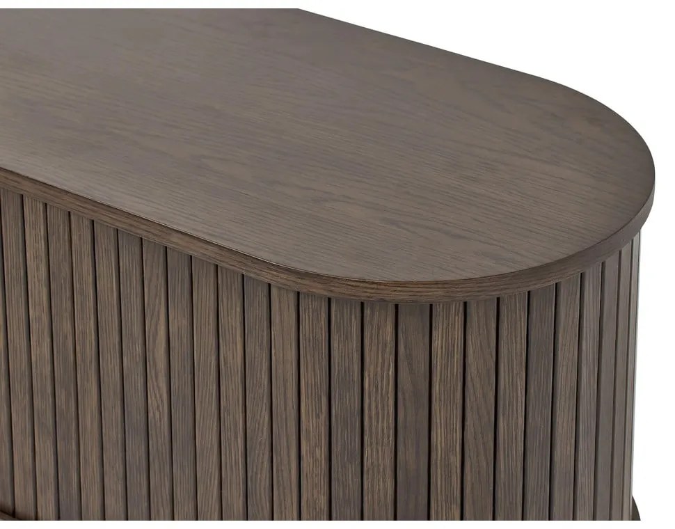 Hnedý TV stolík v dekore duba 180x56x40 cm Meta – Unique Furniture