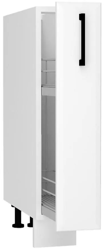 Skrinka do kuchyne Irma D15 Cargo + kôš Biely hrášok Mat