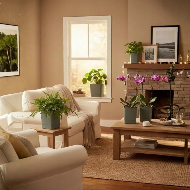 Plastový květináč s podmiskou Cubi 19x19 cm - výber z 6 prevedení