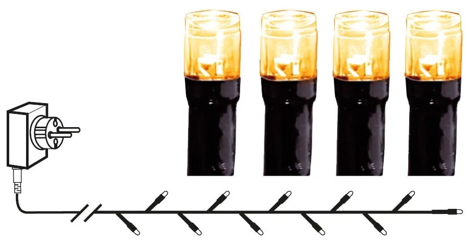 Svetelná reťaz Star Trading LED, dĺžka 2,8 m