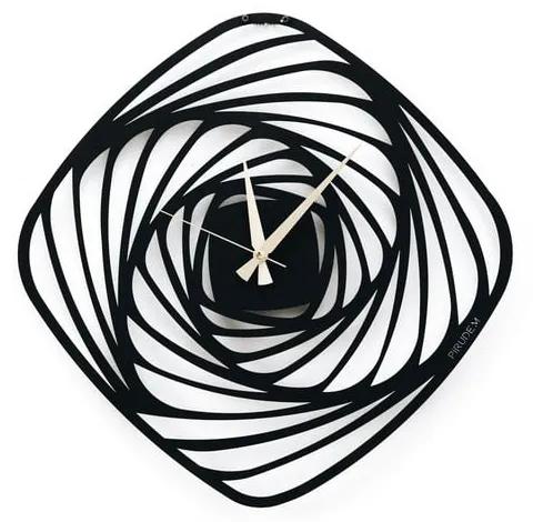 Čierne kovové nástenné hodiny Girdap, ⌀ 50 cm