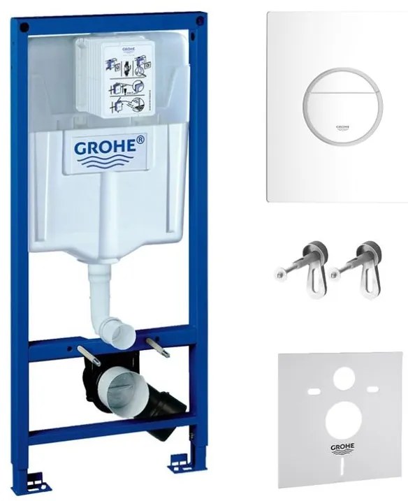 Set podomietková konštrukcia Grohe Rapid SL 38539001, splachovacie tlačidlo Grohe Nova 38765SH0