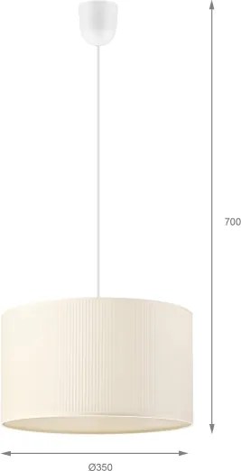 BRILAGI - Závesný luster na lanku SIRIJA MODERN 1xE27/60W/230V pr. 35 cm krémový