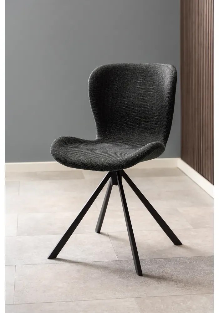 Otočná jídelní židle Batilda A1 šedá/černá