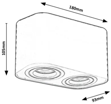 Rabalux 2053 - Bodové svietidlo KOBALD 2xGU10/42W/230V čierna