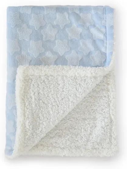 Modrá detská deka Naf Naf Estrellas, 80 × 110 cm