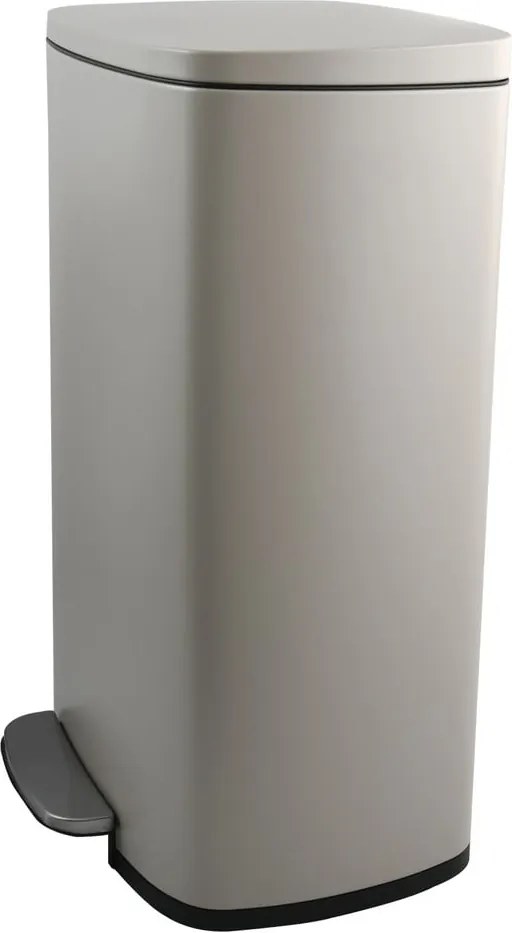 Taupe nášľapný oceľový odpadkový kôš 50 l Akira – Spirella