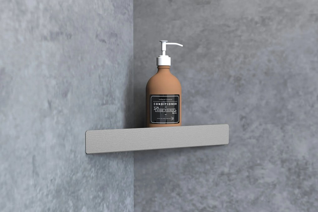 Rea Rea, kúpeľňová polica 285x145x40 mm, SF07, brúsená oceľ, REA-47005