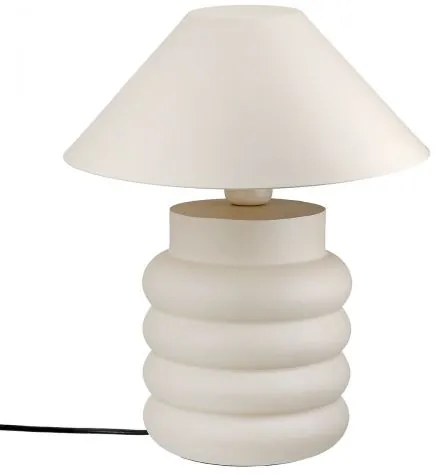 Kovové krémové stolné svietidlo RIPPLE