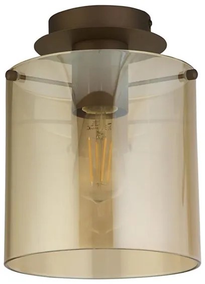 Searchlight 88911-1MO - Stropné svietidlo SWEDEN 1xE27/60W/230V pr.22 cm hnedé/dymové