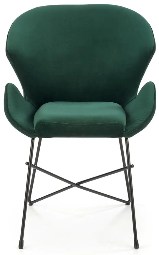 Jedálenská stolička K458 - tmavozelená / čierna
