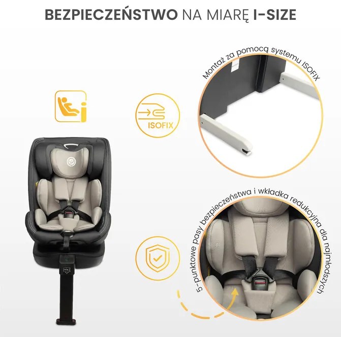 CARETERO AUTOSEDAČKA FORTIS I-SIZE GRAPHITE (40-150)