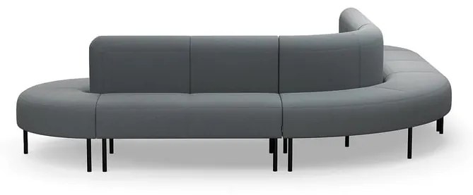 Pohovka VARIETY, 360° sedenie do L, látka Pod CS, striebornošedá