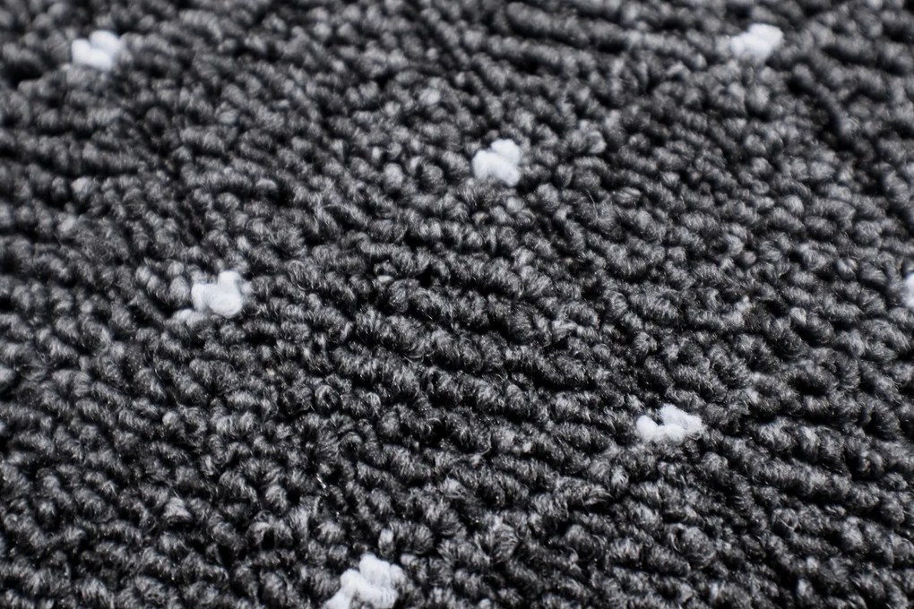 Condor Carpets, AKCIA: 80x150 cm Koberec metráž Udinese antracitový - neúčtujeme odrezky z role - obšitý zo všetkých strán, šíře, čierna, filc, chodba / predsieň