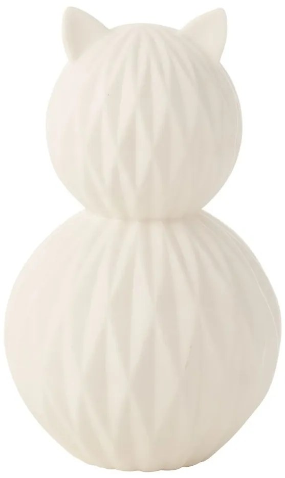 Biela porcelánová lampa mačka Cat Led - Ø 13*22 cm