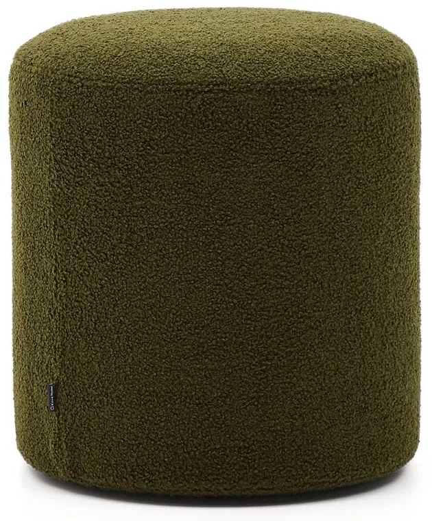 Zelený taburet z textílie buklé Kaeli – Kave Home