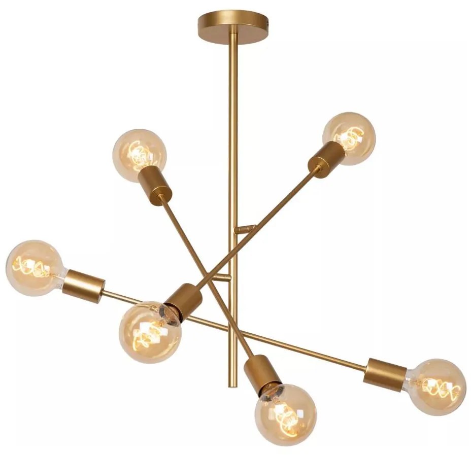 Lucide 21119/06/02 - Stropný luster na tyči LESTER 6xE27/40W/230V