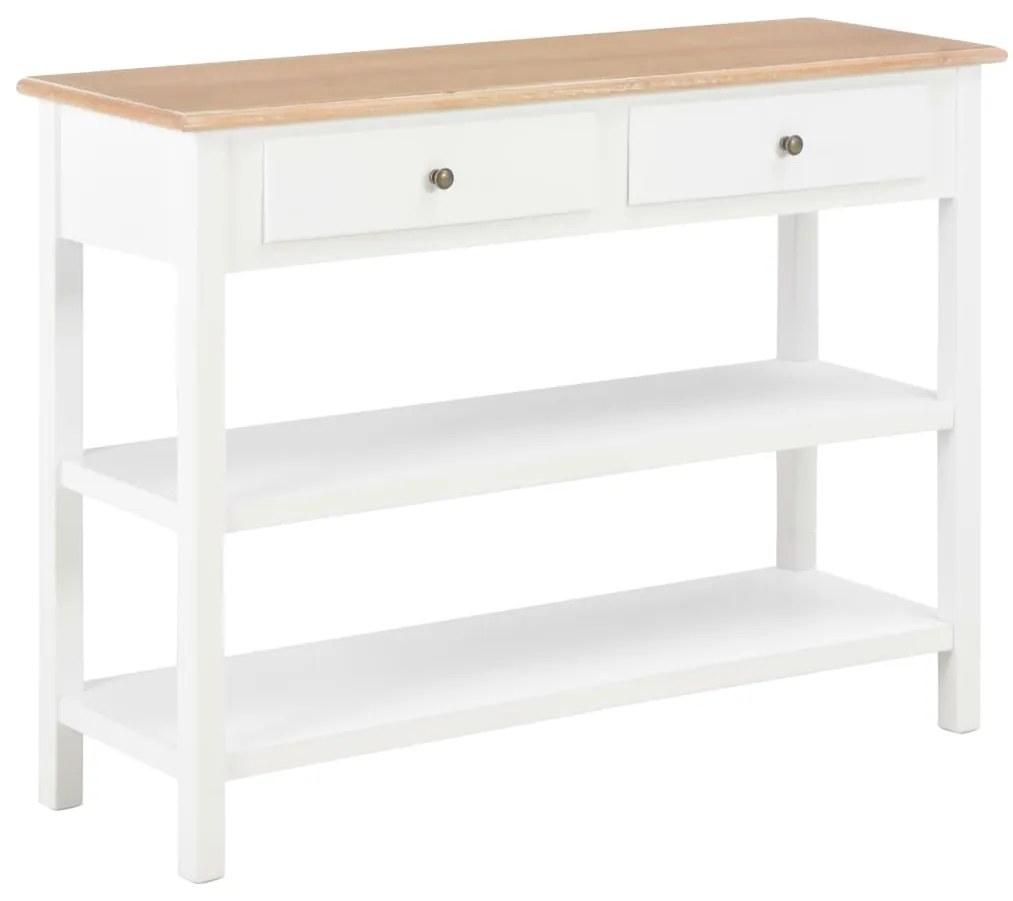 vidaXL Komoda z drevotriesky biela 110x35x80 cm