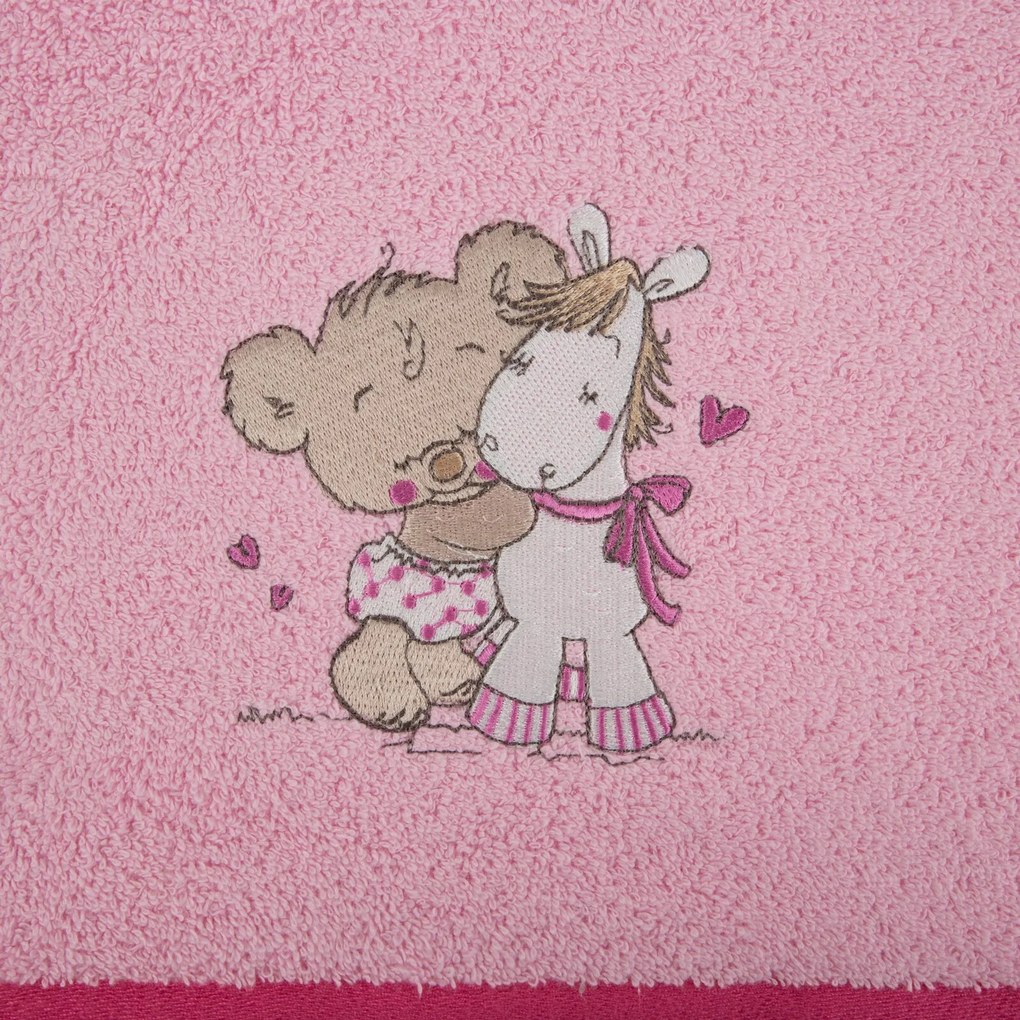 DETSKÝ BAVLNENÝ UTERÁK BABY43 50X90 CM RUŽOVÁ