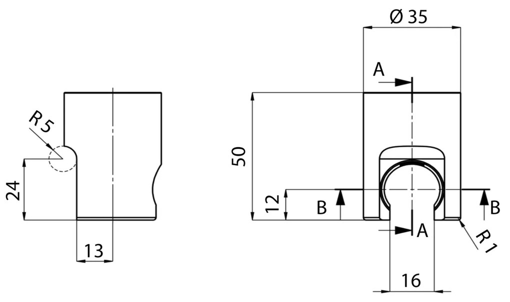 Sapho Sapho, okrúhly držiak sprchy, pevný, zlatá matná, SD719