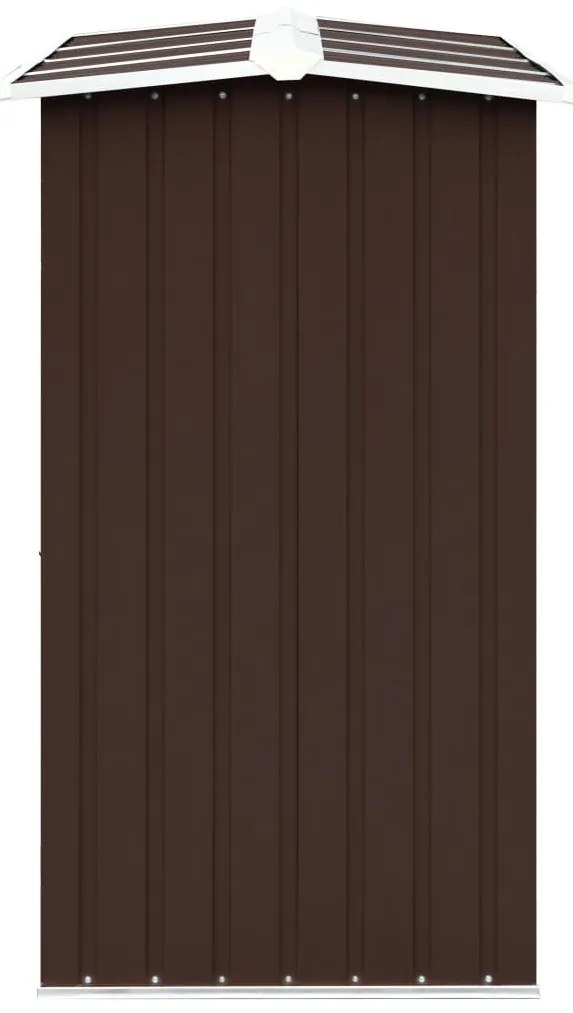 Záhradná kôlňa na drevo hnedá 330x92x153 cm galvanizovaná oceľ