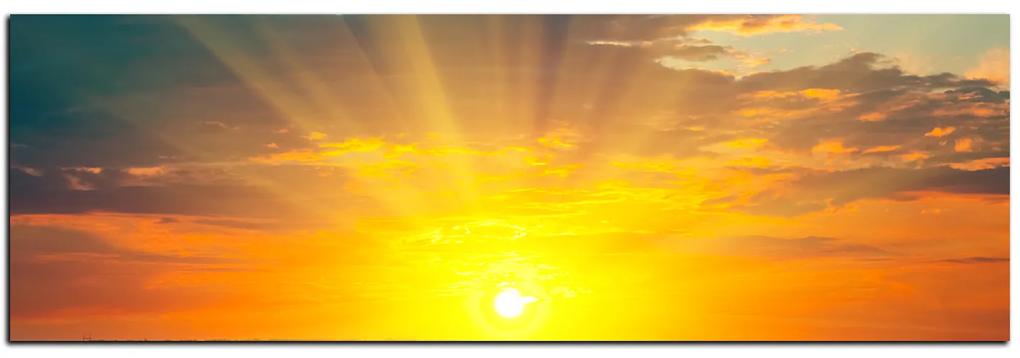 Obraz na plátne - Západ slnka - panoráma 5200A (120x45 cm)