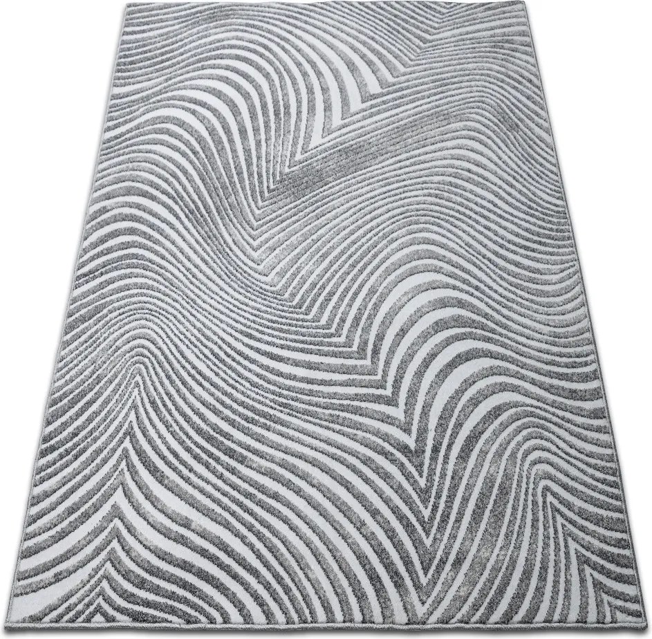 DY Sivý pruhovaný koberec Enigma 06 Rozmer: 80x150 cm