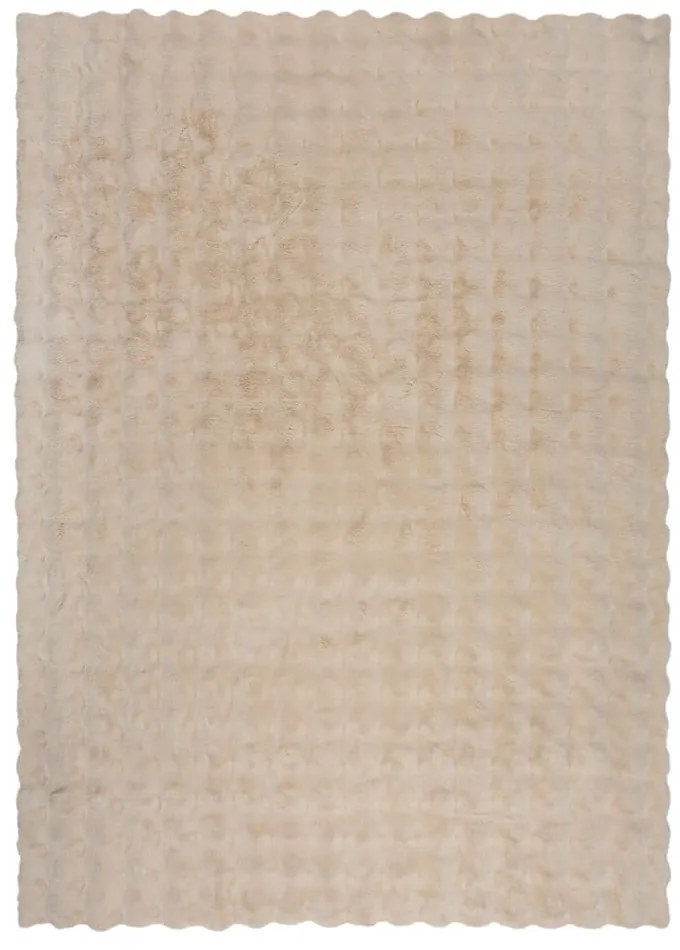 Krémová syntetická kožušina 180x290 cm Waffle Faux Fur – Flair Rugs