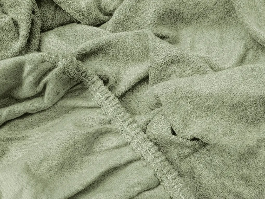 Froté plachta EXCLUSIVE svetlo olivová 180 x 200 cm