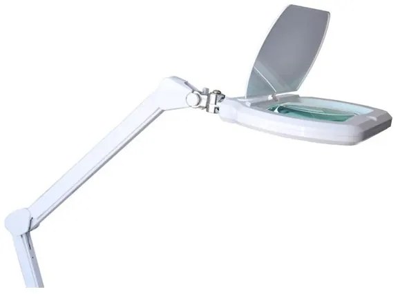 LED Stmievateľná stolná lampa s lupou LED/12W/230V biela