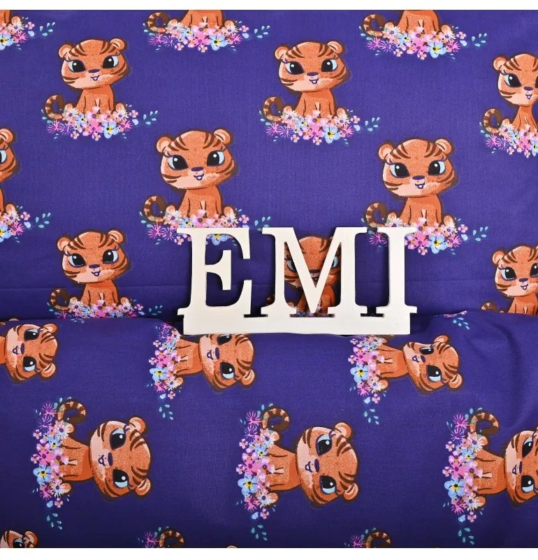 Obliečky detské bavlnené Tiger EMI, Štandardný set jednolôžko obsahuje 1x 140x200 + 1x 70x90