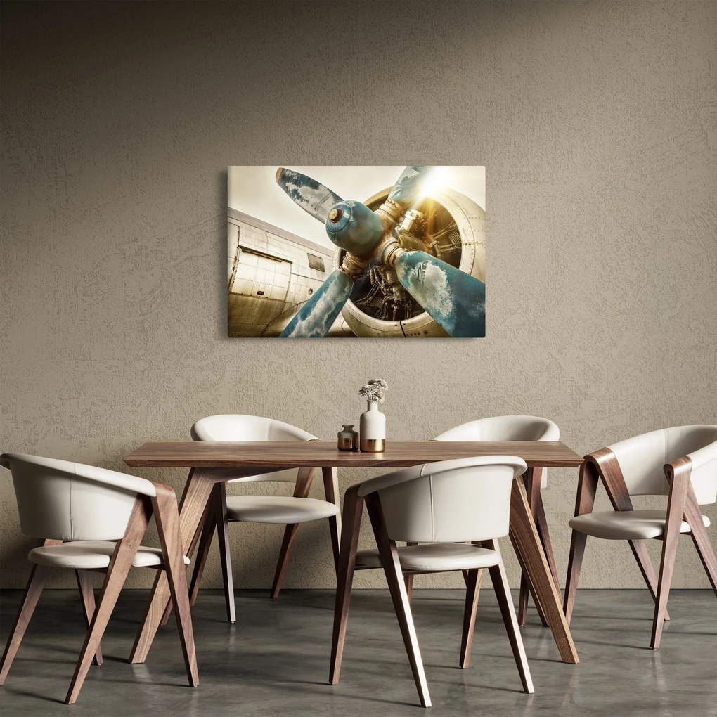 Obraz - Vrtuľa starého lietadla (90x60 cm)