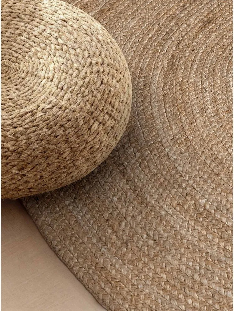 Obojstranný/ručne tkaný jutový koberec v tmavoprírodnej farbe 160x230 cm Braided – Hanse Home
