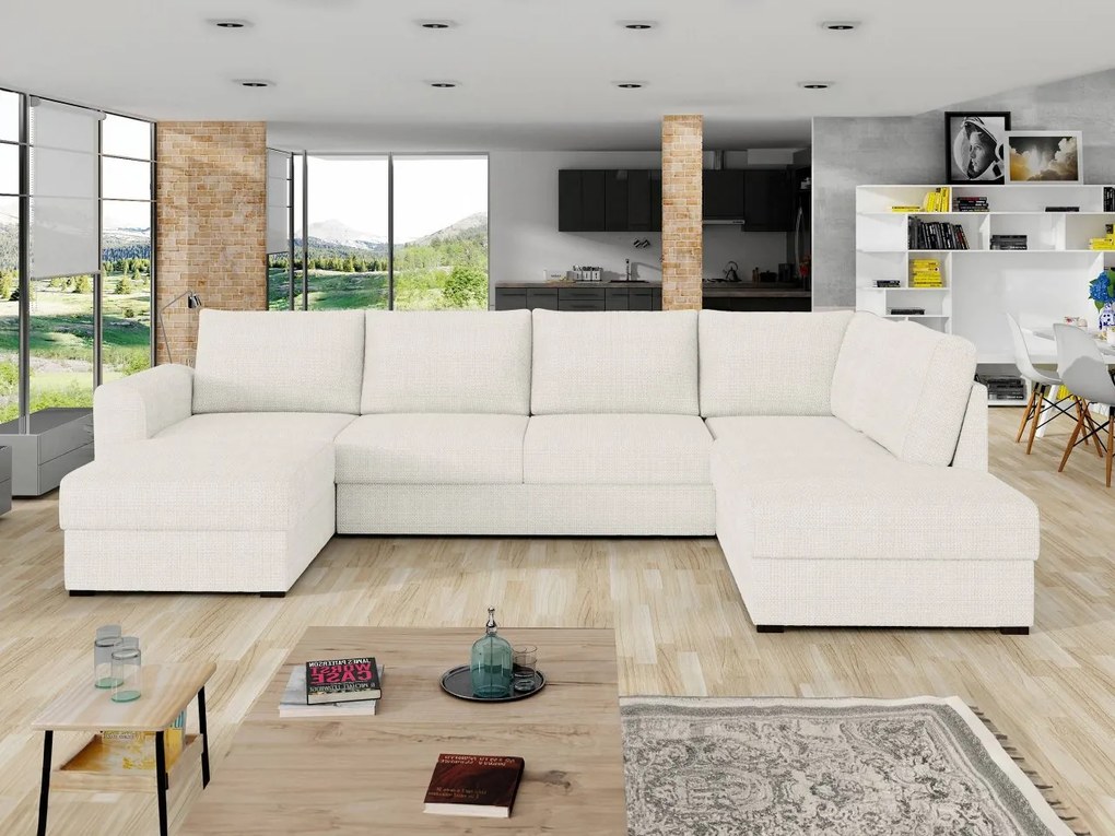 Sedacia súprava Szafran, Dostupné poťahy: ekokoža Soft 017 + Lux 06, Strana: ľavá