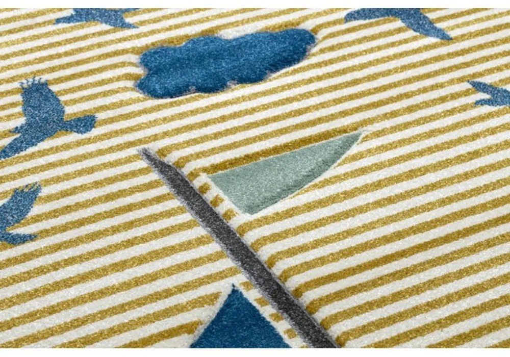 Detský kusový koberec Loďka žltý 140x190cm
