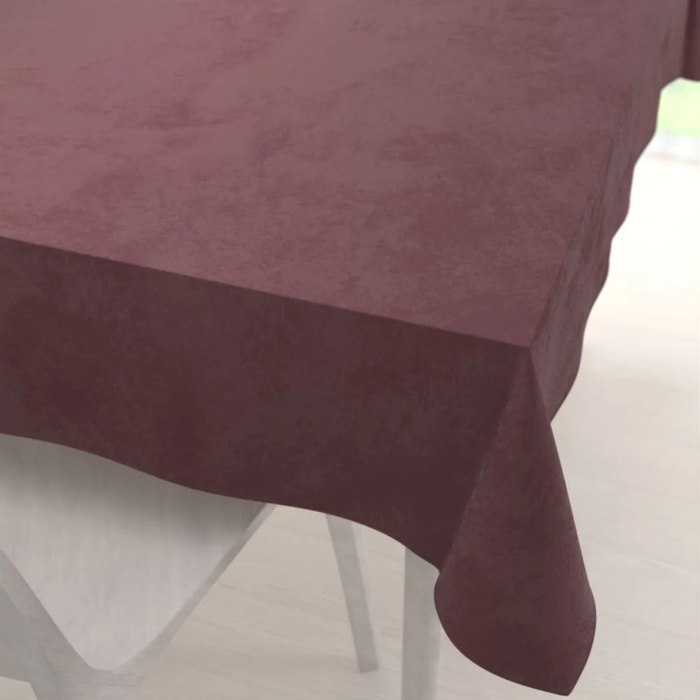 Biante Veľký zamatový obdĺžnikový obrus Velvet Premium SVP-019 Hnedofialový 260x320 cm