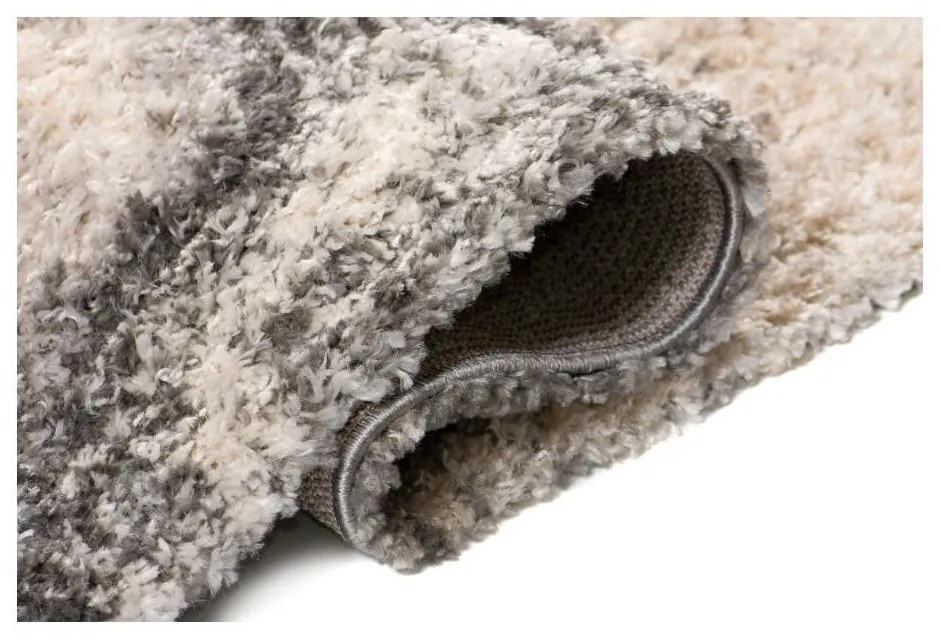 Kusový koberec shaggy Zeheb krémovo sivý 160x229cm