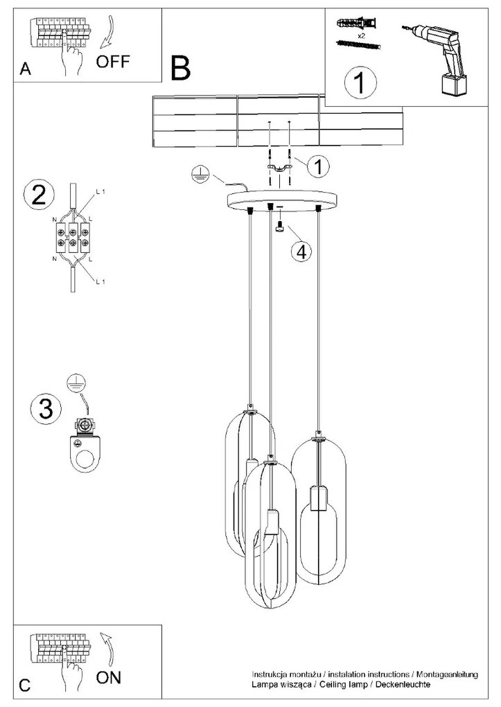 Sollux Lighting Závesné svietidlo NICUS 1 biele