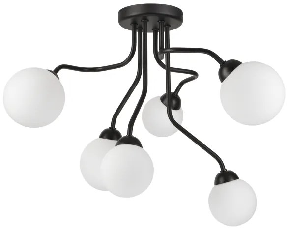 Prisadený luster HOLLY 6xG9/5W/230V čierna